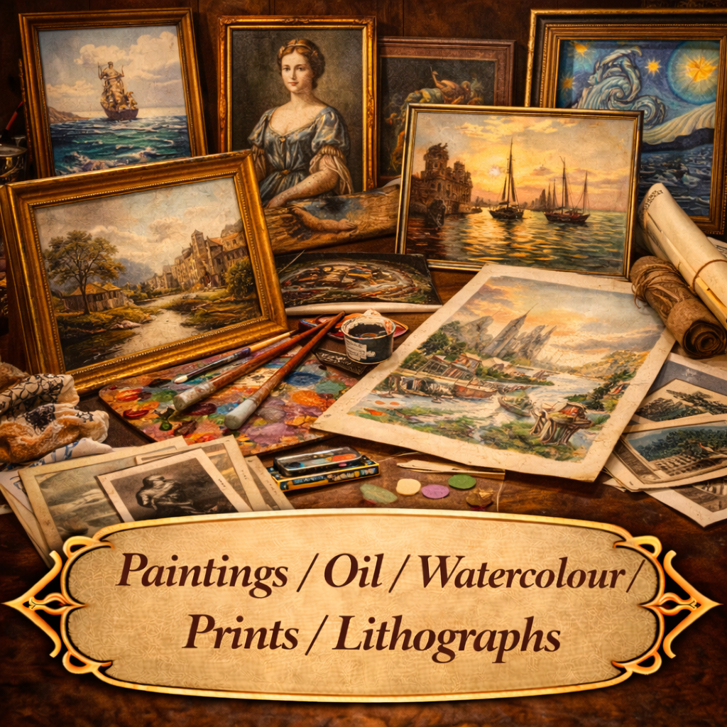 Paintings /Oil/ Water colour/ Prints/ Lithographs